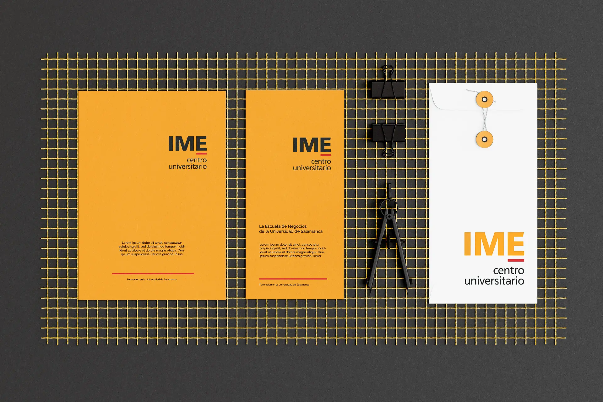 Aplicación logotipo IME Instituto multidisciplinar de Empresa