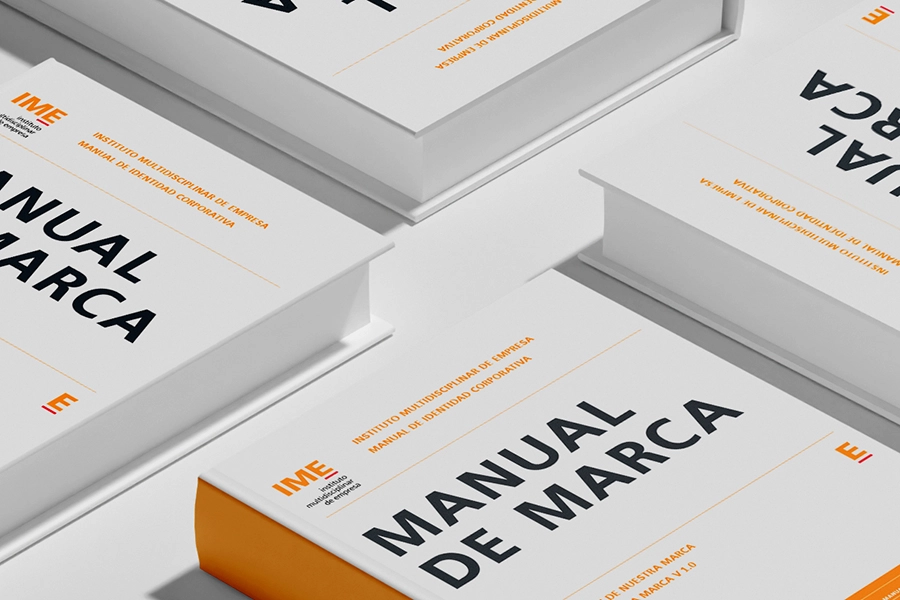 Aplicación logotipo IME Instituto multidisciplinar de Empresa